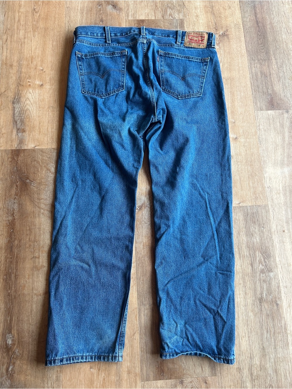 Levi's 505 Straight Fit Dark Blue Men's Jeans 40x32 - Picture 5 of 8